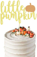 HEETON Little Pumpkin Cake Topper Fall Baby Shower Birthday Halloween Thanksgiving Pumpkin Party Decorations Supplies