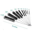 Bottle Cleaning Brushes, 8 Inch Nylon Tube Brush Set, Cleaner for Narrow Neck Bottles Cups with Hook, Set of 10pcs