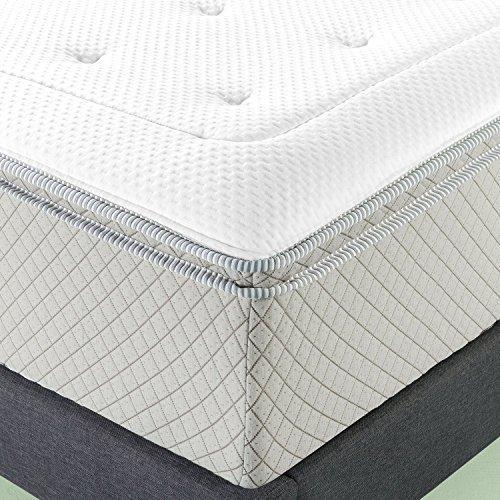 Zinus 2.5 Inch Green Tea Memory Foam Quilted Mattress Pad for Mattresses 12 Inches and under, Mattress Topper Rejuvenator, King