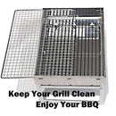Grill Brush Bristle Free - Grill Brush - 18'' Rust Proof Triple Stainless Steel BBQ Grill Cleaner for Steel, Porcelain, Iron,Ceramic Grates