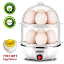 Egg Cooker,350W Electric Egg Maker,White Egg Steamer,Egg Boiler,14 Egg Capacity Egg Cooker With Automatic Shut Off，Egg cooker with Free Gift Egg Piercer