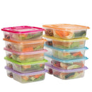 Bento Lunch Boxes, 3-Compartment Meal Prep Containers with Lids, Food Storage Containers, 7 Pack BPA Free Food Lunch box, LeakProof, Reusable, Stackable, Microwave, Freezer and Dishwasher Safe