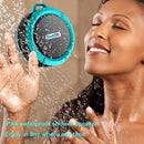 Shower Speaker, 8Gtech IPX5 Waterproof Bluetooth Speaker with 6H Playtime, 5W Big Sound, Built-in Mic, Portable Speaker with Suction Cup & Sturdy Hook, Suit for Bathroom, Hiking, Biking, Pool