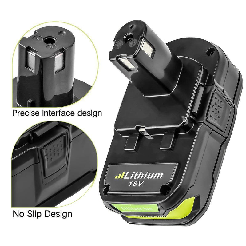 P102 2500mAh Replace for Ryobi 18V Lithium Ion Battery P104 P105 P102 P103 P107 P108 for Ryobi 18-Volt ONE+ Plus Power Tool Battery