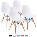 Furmax Pre Assembled Modern Style Dining Chair Mid Century Modern DSW Chair, Shell Lounge Plastic Chair for Kitchen, Dining, Bedroom, Living Room Side Chairs (White)