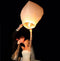 50 PCS || White flying Chinese Paper Lanterns Sky Fire Fly Candle Lamp for Wish Wedding || White color || Make a wish and release into the sky || by ★★★ Royal ♛ Shop ★★★