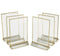 SUPER STAR QUALITY Clear Acrylic 2 Sided Frames With Gold Borders and Vertical Stand (Pack of 6) ) | Ideal for Wedding Table Number Holder, Double Sided Sign, Clear Photos, Menu Holders