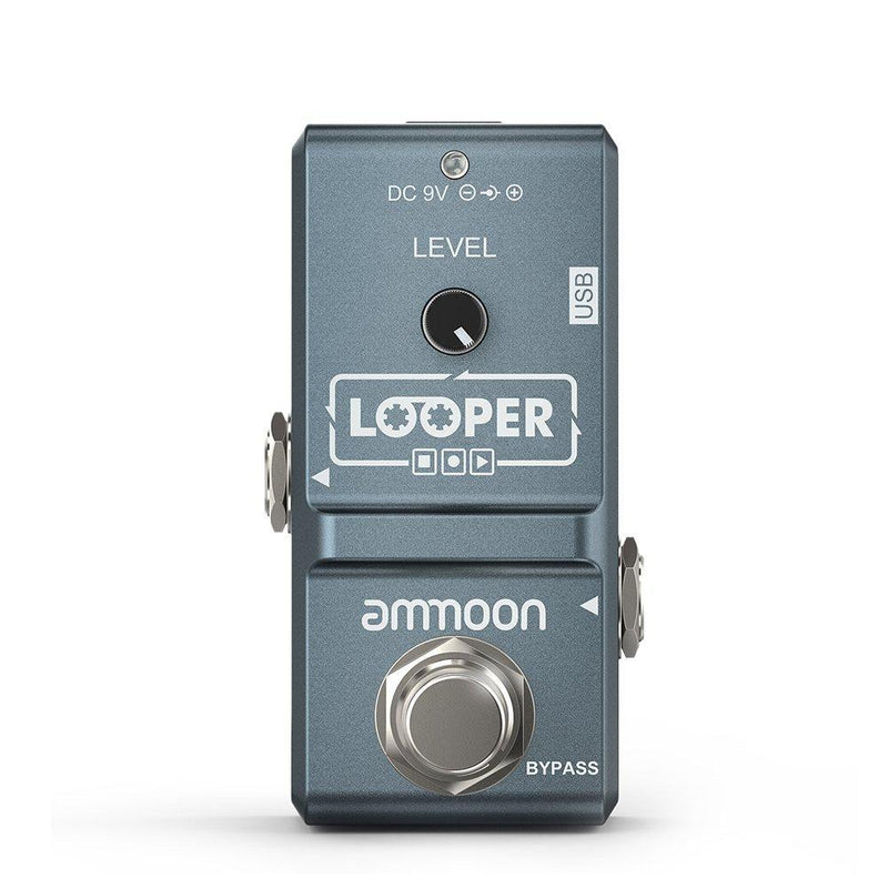 ammoon AP-09 Nano Loop Electric Guitar Effect Pedal Looper True Bypass Unlimited Overdubs 10 Minutes Recording with USB Cable