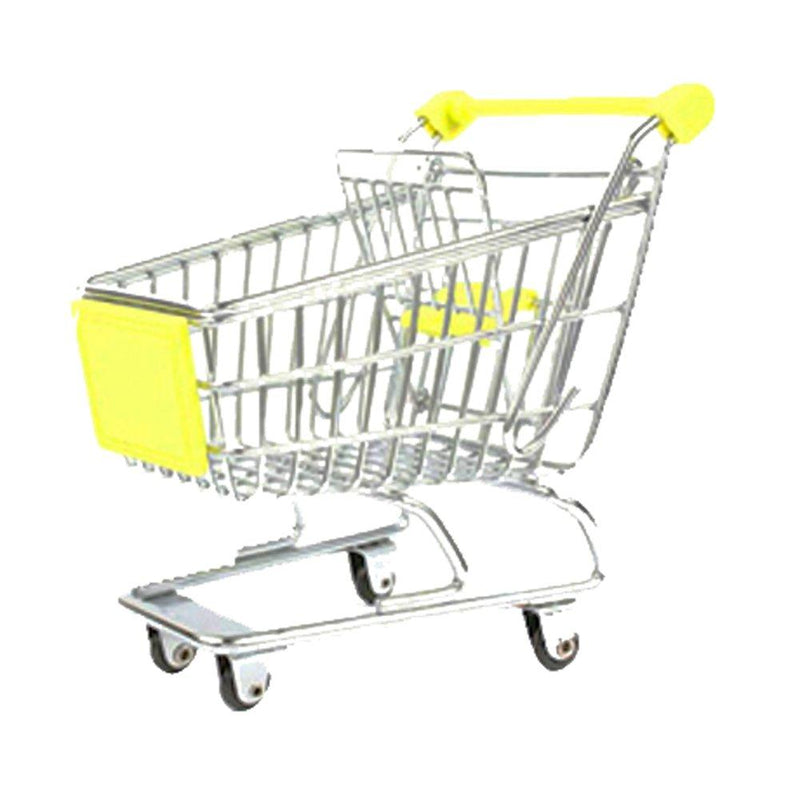 awtang Mini Supermarket Shopping Cart Trolley Bird Parrot Pet Toy Box Funny Toy