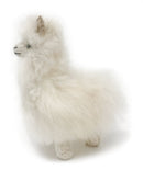 Standing Baby Alpaca Fur Alpaca Miniature Figure - White 5 Inch