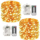 LightsEtc 4 Pack 50 Led String Fairy Lights Battery Operated Waterproof Christmas