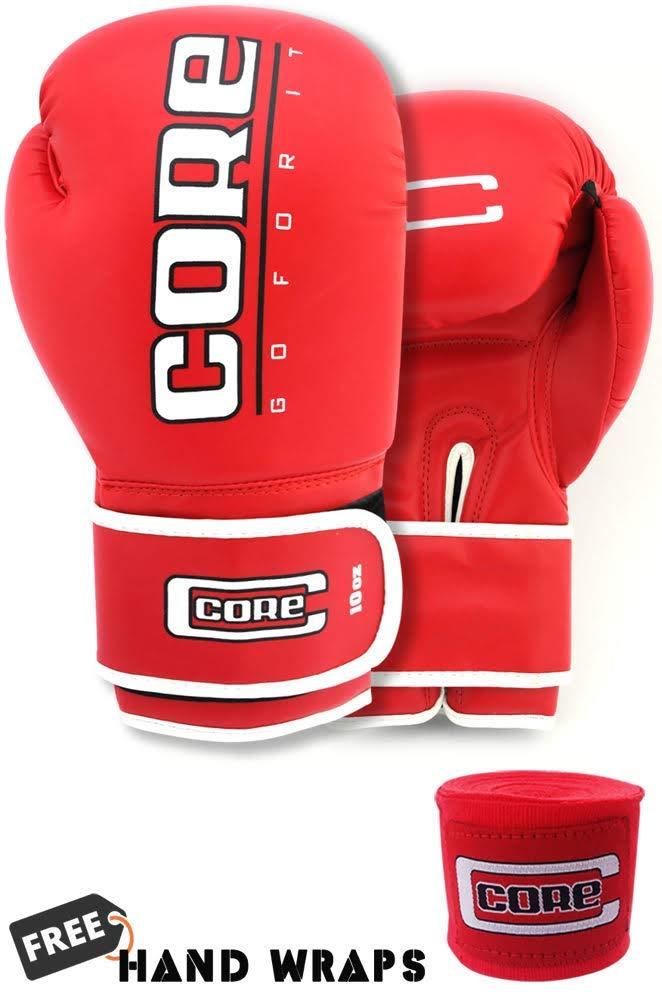 Core Boxing Gloves with Free Hand wrap Adult Sparring Training Boxing Gloves Pro Punching Heavy Bags mitt UFC MMA Muay Thai for Men & Women Fight Boxing Gloves and Kickboxing