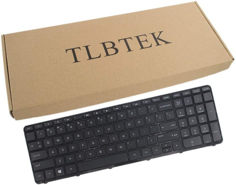 TLBTEK Replacement Keyboard with Frame Compatib HP Pavilio 15-d 15-f 15-g 15-r 15-e 15-f387wm 15-d035dx 15-f233wm 15-f272wm 15-f010wm 15-n290nr 15-e 15-f222wm 15-f271wm US Layout