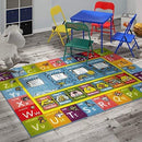 KC Cubs Playtime Collection ABC Alphabet, Seasons, Months and Days of The Week Educational Learning Area Rug Carpet for Kids and Children Bedrooms and Playroom (5' 0" x 6' 6")