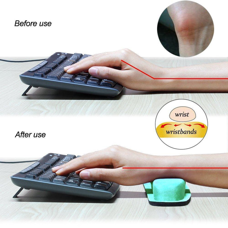 Nex Mouse Mat with Wrist Rest Pad Mouse Pad Keyboard Mouse Memory Foam Stress(mint green)