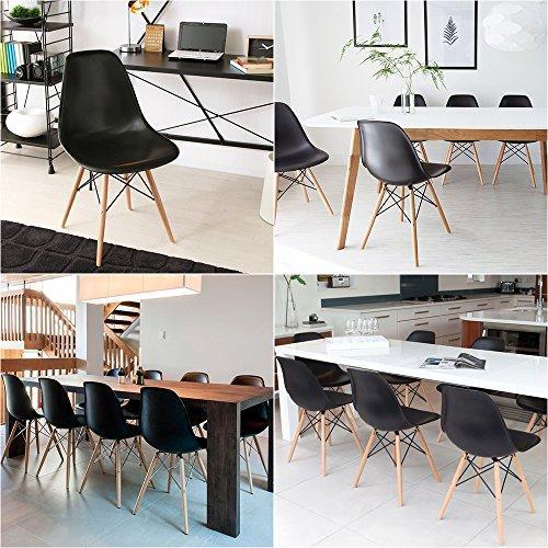 Furmax Pre Assembled Modern Style Dining Chair Mid Century Modern DSW Chair, Shell Lounge Plastic Chair for Kitchen, Dining, Bedroom, Living Room Side Chairs (White)