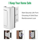 Home Security Door Lock, 2 Pack Upgrade Easy Unlock Childproof Door Reinforcement Lock with 3" Stop Withstand 800 lbs for Inward Swinging Door, Add Extra Lock to Defend Your Home Safe