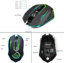 Wireless Gaming Mouse Up to 10000 DPI, UHURU Rechargeable USB Mouse with 6 Buttons 7 Changeable LED Color Ergonomic Programmable MMO RPG for PC Computer Laptop Gaming Players