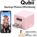 Flash Drive for iPhone, Qubii Pro Auto Backup Photos & Videos, Photo Stick for iPhone, Photo Storage Device for iPhone & iPad【microSD Card Not Included】- Space Gray