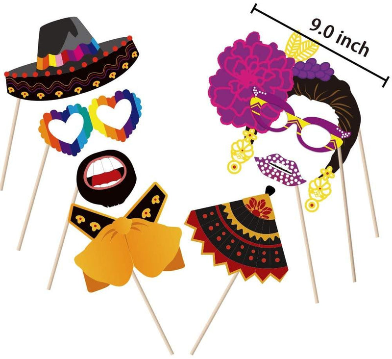 TMCCE Fiesta Theme Photography Backdrop Mexican Themed Dress-up Photobooth for Summer Fiesta Luau Theme Cinco De Mayo Birthday Pool Party Supplies Decorations