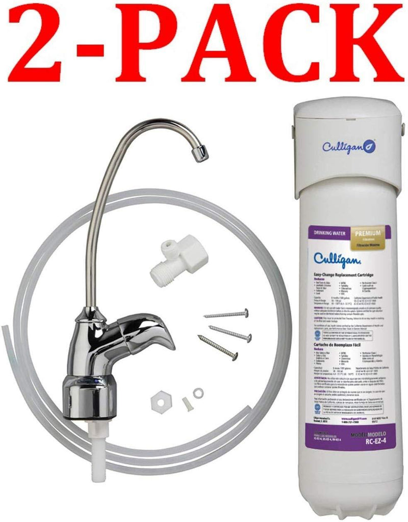 Culligan US-EZ-3 EZ-Change Undersink Drinking Water Filtration System with Dedicated Faucet, Advanced 500 Gallon Filter Included