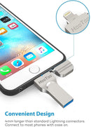 HooToo iPhone Flash Drive 256GB MFi Certified USB 3.0, iOS Photo Stick for iPhone iPad, Touch ID Encryption, Compatible iPhone X XR XS 6 6S 7 7S 8 8S iPad iOS Mac Windows