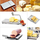 Bekith Cheese Slicer Stainless Steel Wire Cutter With Serving Board - Cheese Cutter for Hard and Semi Hard Cheese Butter