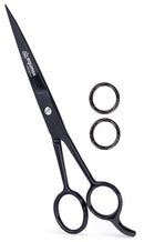 Equinox Professional Shears with Finger Rest and Finger Inserts - Ice Tempered Barber Hair Cutting Scissors - 6.5 Inches - Stainless Steel Rust Resistant Hair Scissors