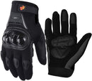 Street Bike Full Finger Motorcycle Gloves 09 (Large, black)