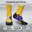 DISILE Elite Basketball Socks, Cushioned Dri-Fit Athletic Crew Socks - Thick Sports Socks For Men & Women