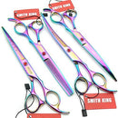 Elfirly 7.0in Professional Pet Grooming Scissors Set,Straight & Thinning & Curved Scissors 4pcs Set for Dog Grooming