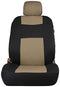 BDK OS-309-BG Polypro Black/Car Seat Cover, Easy Wrap Two-Tone Accent for Auto, Split Bench, Tan Beige