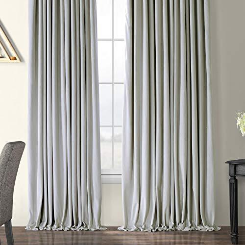 Half Price Drapes VPCH-VET1211-84 Signature Doublewide Blackout Velvet Curtain, Amber Gold, 100 X 84