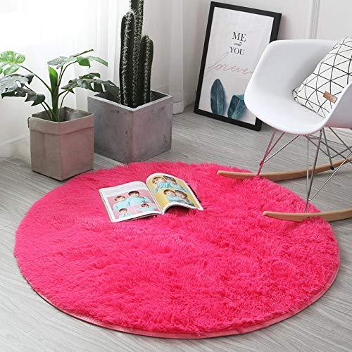 PAGISOFE Ultra Soft 4.5cm Velvet Bedroom Rugs Kids Room Carpet Modern Shaggy Area Rugs Home Decor 2.6' X 5.3', Hot-Pink