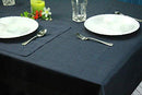 COTTON CRAFT 100% Linen Hemstitch Table Cloth - Size 60x108 Charcoal - Hand Crafted and Hand Stitched Table Cloth with Hemstitch detailing.