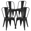 POLY & BARK EM-112-BLK-X4 Trattoria Side Chair in in Black (Set of 4)