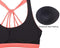 icyzone Padded Strappy Sports Bra Yoga Tops Activewear Workout Clothes for Women