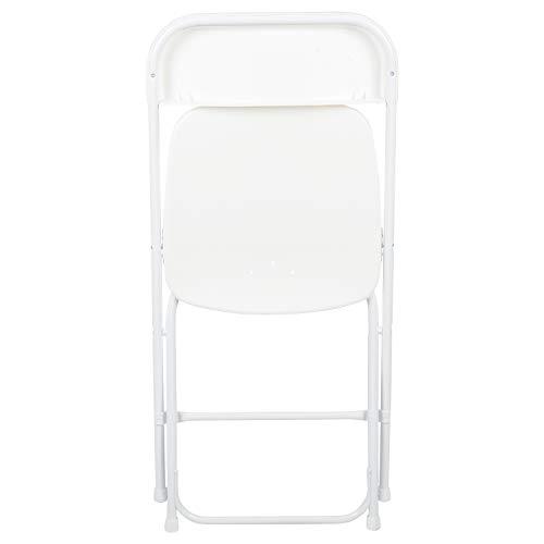 Flash Furniture 10 Pk. HERCULES Series 650 lb. Capacity Premium White Plastic Folding Chair