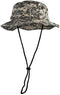 Summer Bucket Cap, Sun Hat Chinstrap, Outdoor Hunting Fishing Safari Boonie Hat