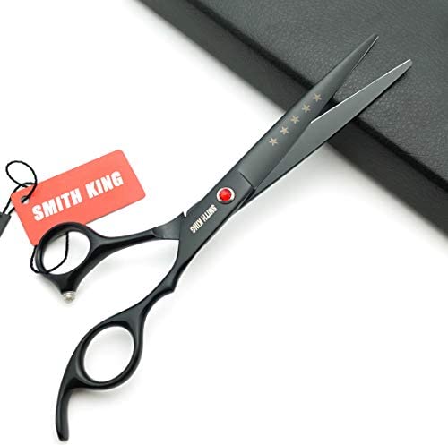 Elfirly 7.0in Professional Pet Grooming Scissors Set,Straight & Thinning & Curved Scissors 4pcs Set for Dog Grooming