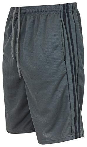 Real Essentials Men's Active Athletic Performance Shorts with Pockets - 5 Pack