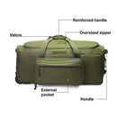 ARMYCAMOUSA Military Tactical Wheeled Deployment Trolley Duffel Bag Heavy-Duty Camping Hiking Running Trekking