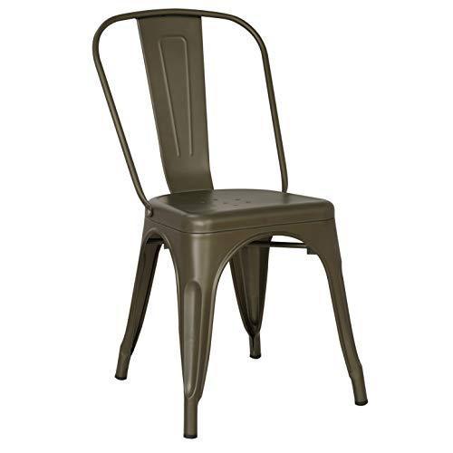 POLY & BARK EM-112-BLK-X4 Trattoria Side Chair in in Black (Set of 4)