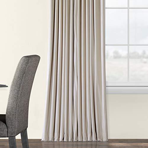 Half Price Drapes VPCH-VET1211-84 Signature Doublewide Blackout Velvet Curtain, Amber Gold, 100 X 84