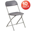 Flash Furniture 10 Pk. HERCULES Series 650 lb. Capacity Premium White Plastic Folding Chair