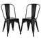 POLY & BARK EM-112-BLK-X4 Trattoria Side Chair in Black (Set of 4)