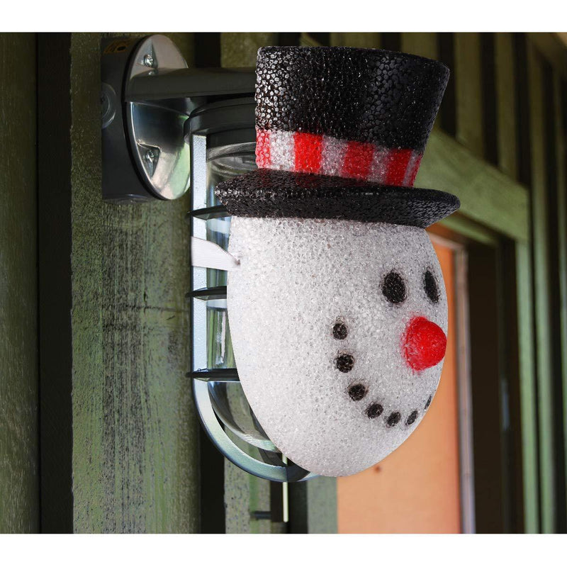 2 Pack Christmas Snowman Porch Light Covers Christmas Holiday Decoration for Outdoor Wall 12"x9.5"x6"