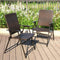 PHI VILLA Patio Rattan Folding Chair Indoor Outdoor Wicker Chair, 2 Pack