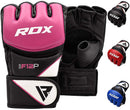 RDX MMA Gloves for Grappling Martial Arts Training | D. Cut Palm Maya Hide Leather Sparring Mitts| Perfect for Cage Fighting, Combat Sports, Punching Bag, Muay Thai & Kickboxing