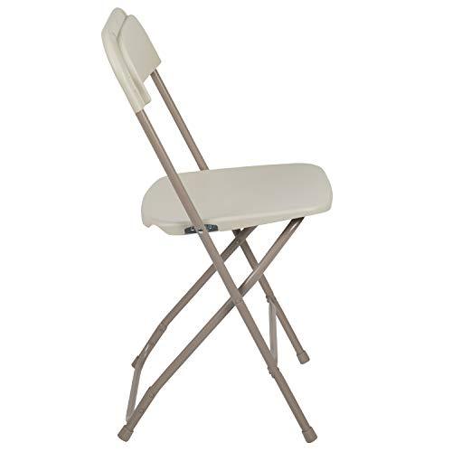 Flash Furniture 10 Pk. HERCULES Series 650 lb. Capacity Premium White Plastic Folding Chair